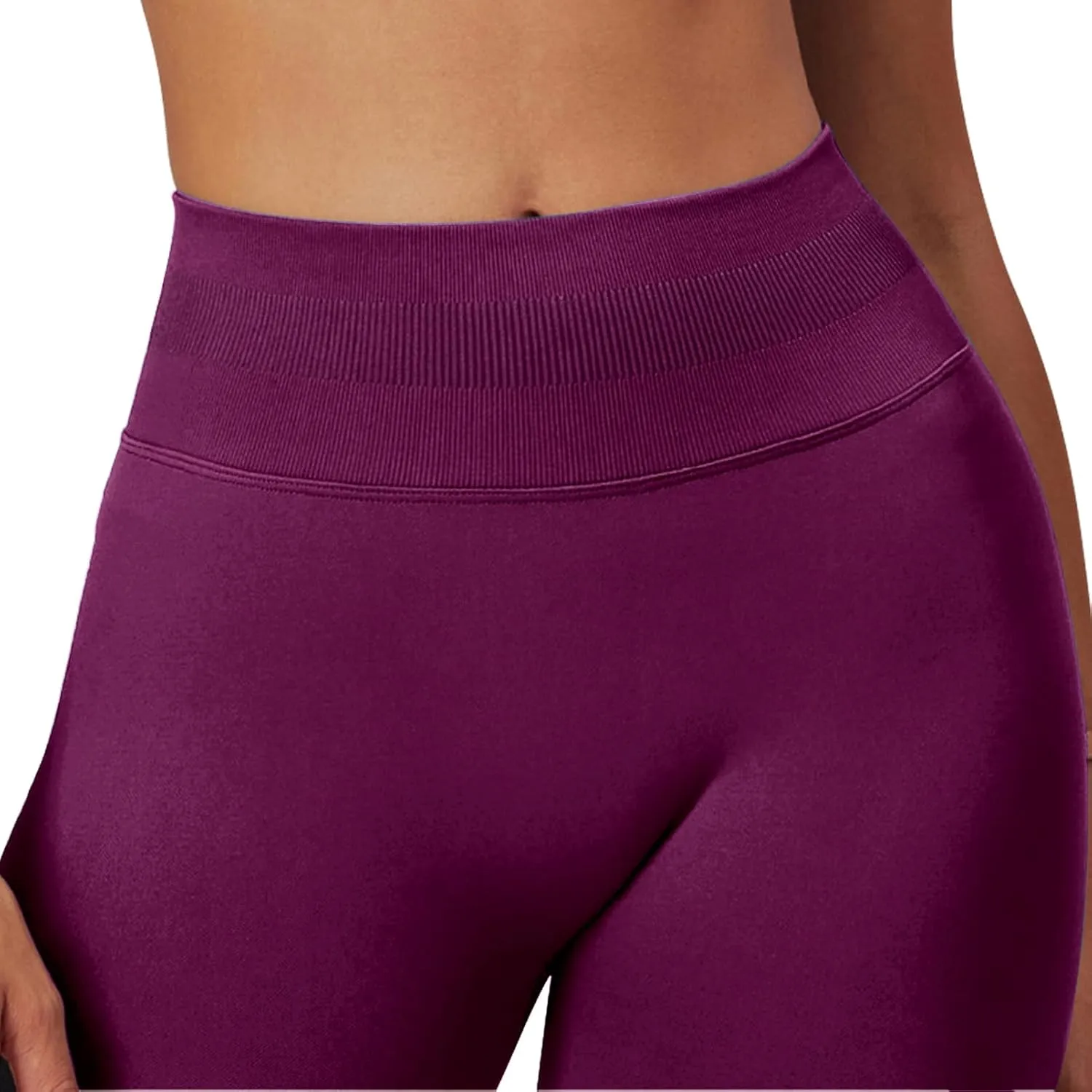 SENBAN Women's High Waisted Leggings Seamless Workout Gym Yoga Pants Tummy Control Smile Contour Activewear Tights