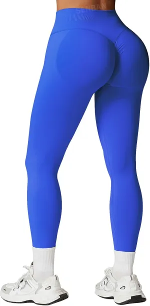 SENBAN Women's High Waisted Leggings Seamless Workout Gym Yoga Pants Tummy Control Smile Contour Activewear Tights