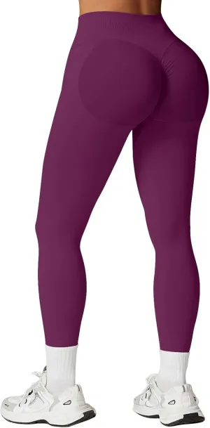SENBAN Women's High Waisted Leggings Seamless Workout Gym Yoga Pants Tummy Control Smile Contour Activewear Tights