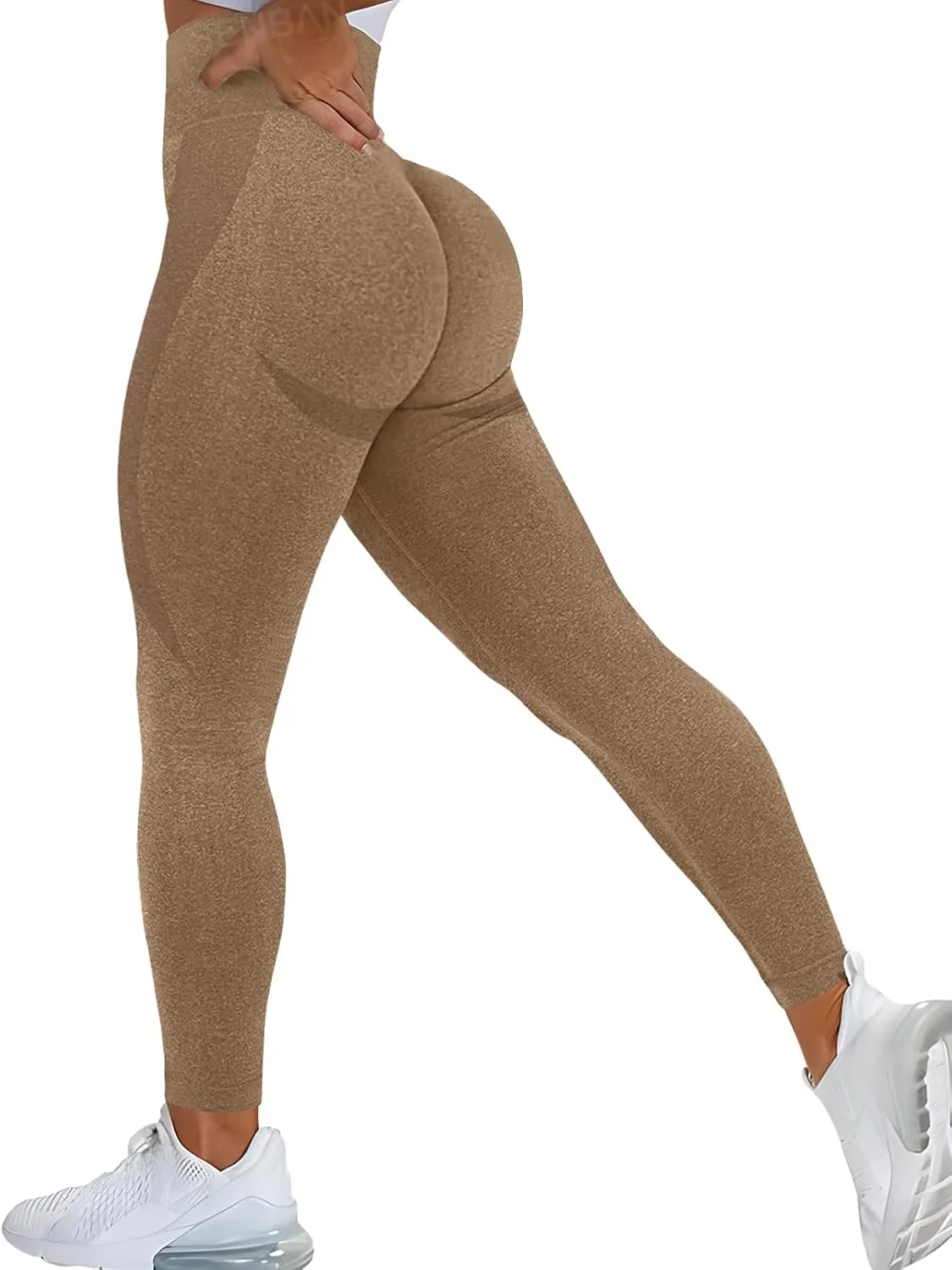 SENBAN Women's High Waisted Leggings Seamless Workout Gym Yoga Pants Tummy Control Smile Contour Activewear Tights