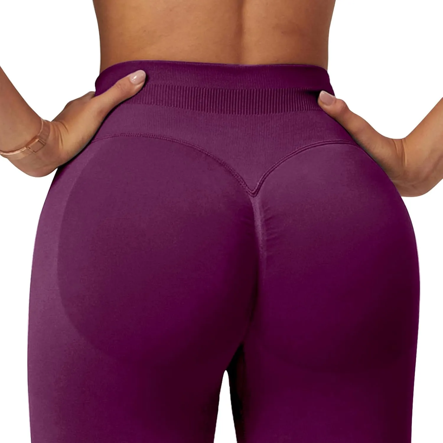 SENBAN Women's High Waisted Leggings Seamless Workout Gym Yoga Pants Tummy Control Smile Contour Activewear Tights