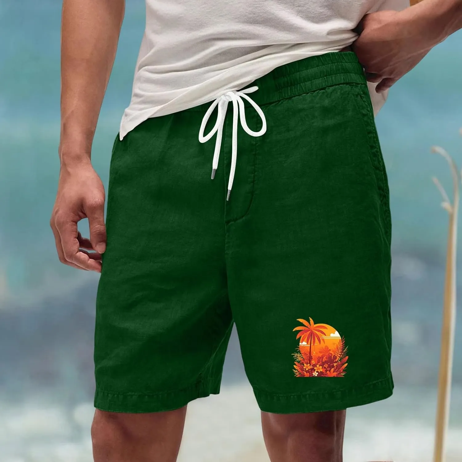 Shorts for Men Running Shorts for Men Fashion Printed Summer Lightweight Activewear Ripstop Camping with Pockets Trunks