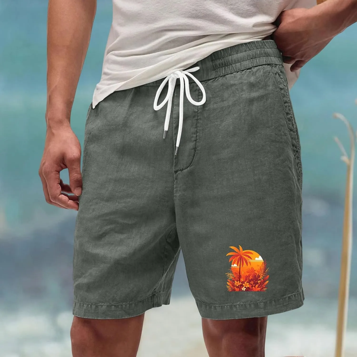 Shorts for Men Running Shorts for Men Fashion Printed Summer Lightweight Activewear Ripstop Camping with Pockets Trunks