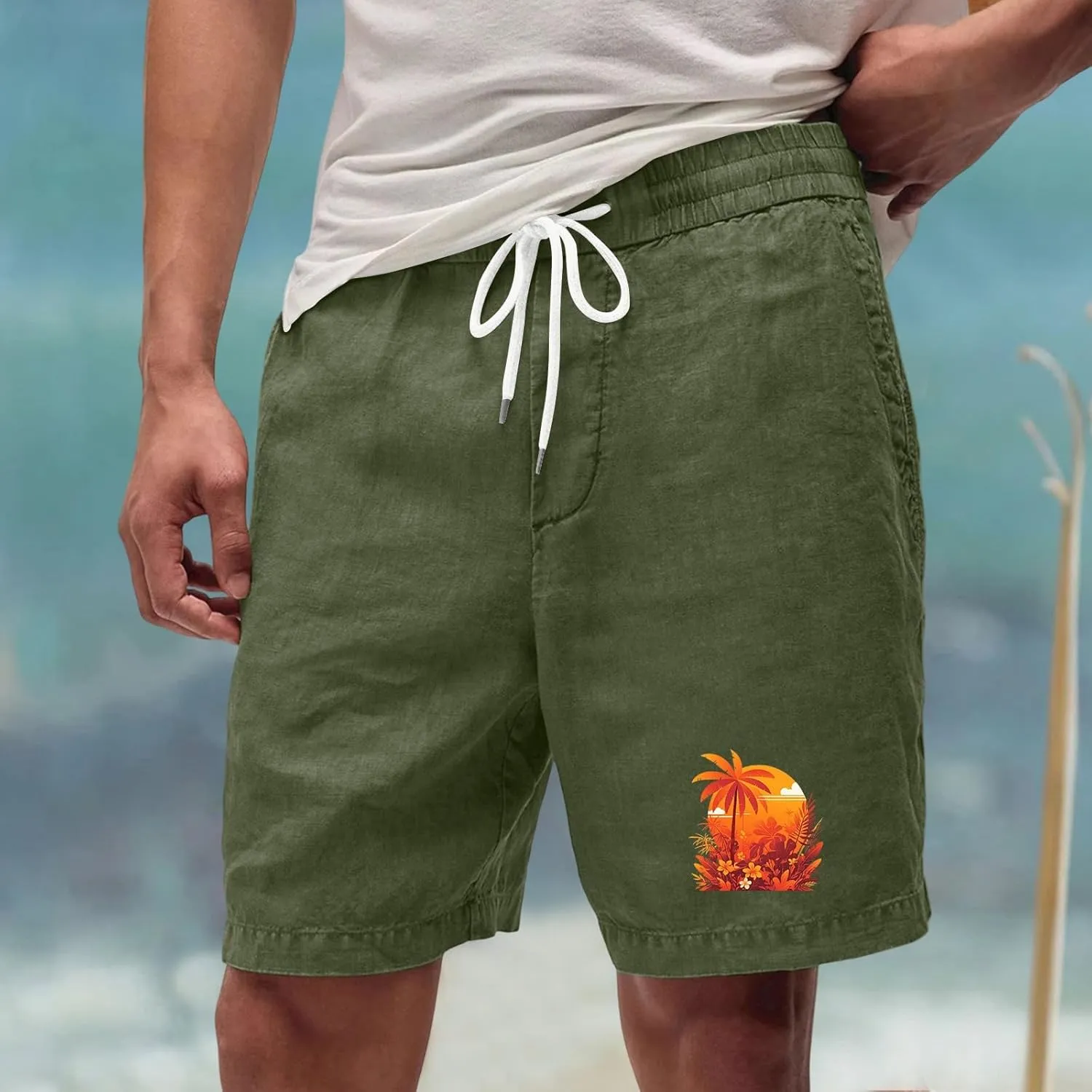 Shorts for Men Running Shorts for Men Fashion Printed Summer Lightweight Activewear Ripstop Camping with Pockets Trunks