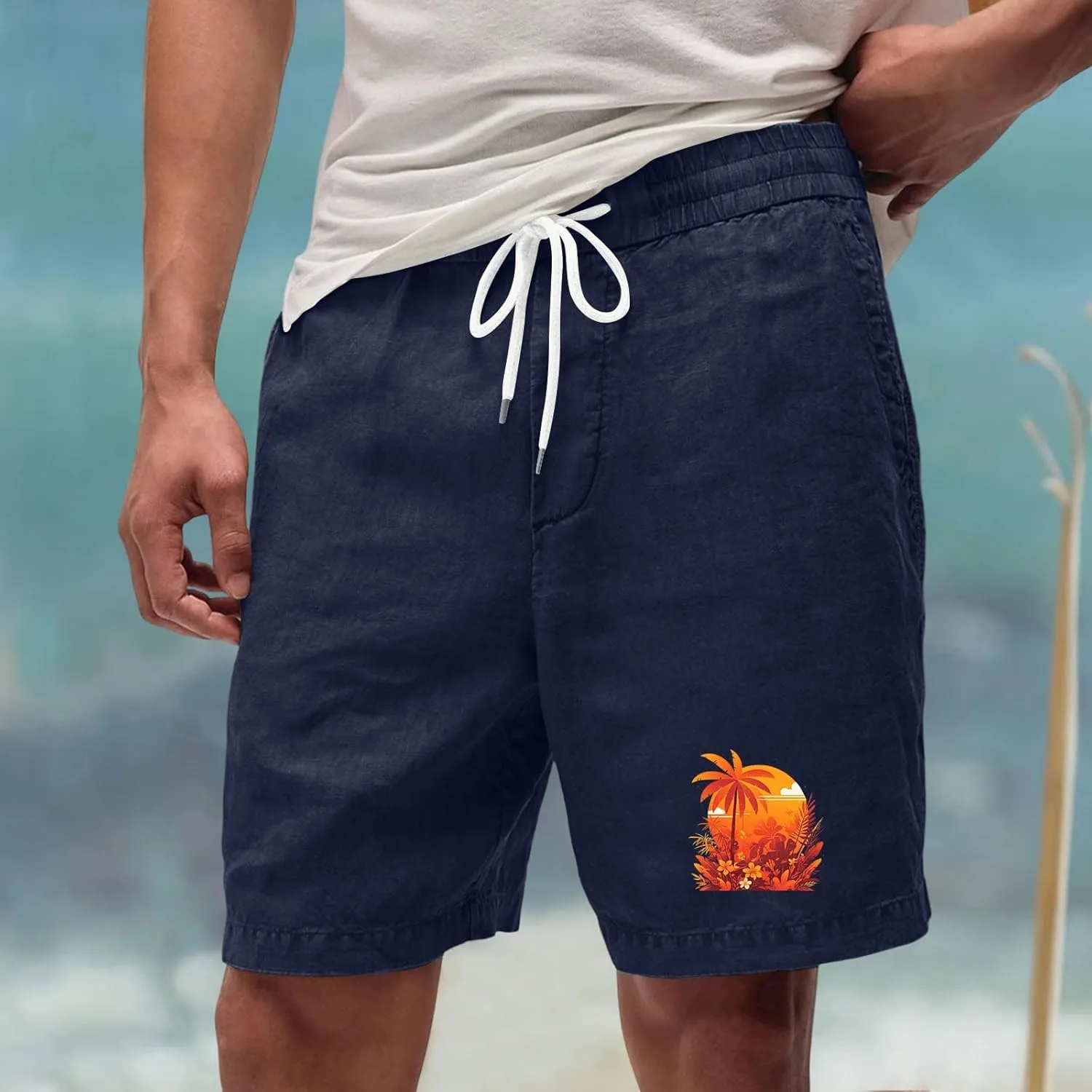 Shorts for Men Running Shorts for Men Fashion Printed Summer Lightweight Activewear Ripstop Camping with Pockets Trunks