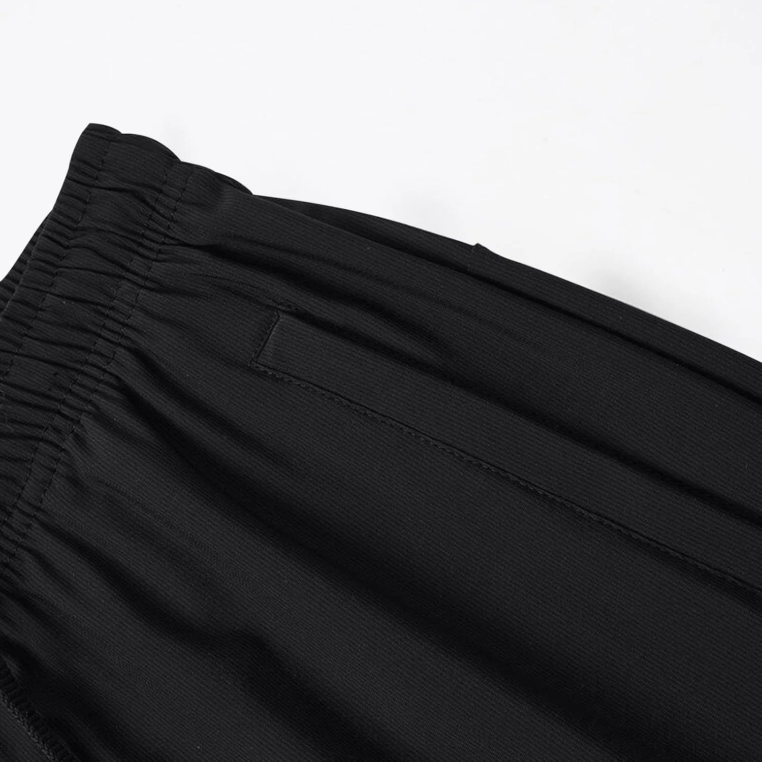 Sinzelimin Men's Jogger Sweatpants Summer Fashion Thin Ice Silk Stretch Comfy Drawstring Elastic Waist Wide Leg Running Pants