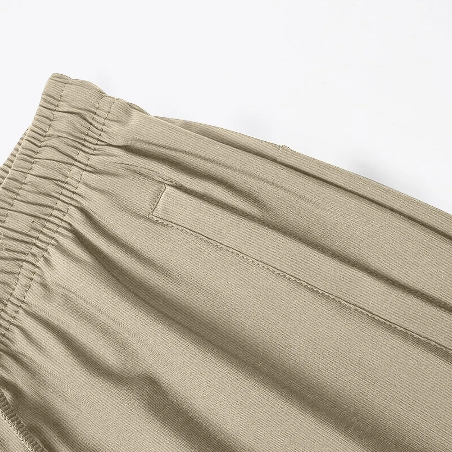 Sinzelimin Men's Jogger Sweatpants Summer Fashion Thin Ice Silk Stretch Comfy Drawstring Elastic Waist Wide Leg Running Pants