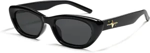 SOJOS Trendy Polarized Narrow Cat Eye Sunglasses for Women Retro Cute Womens Shades SJ2284