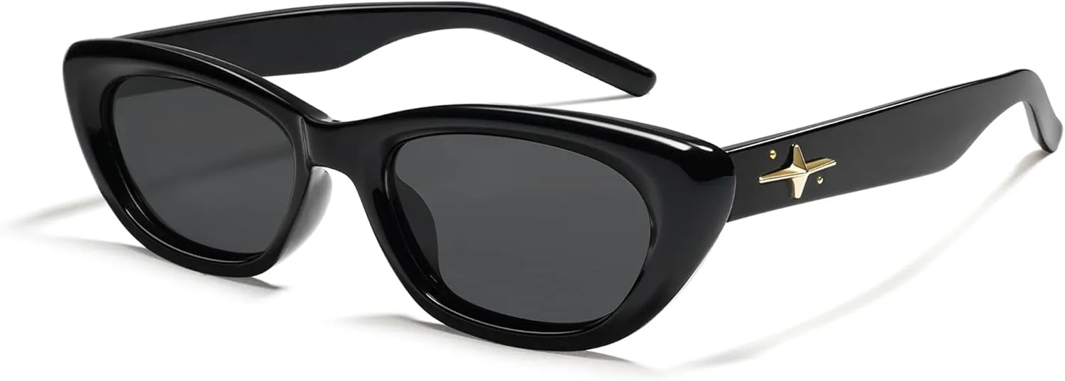 SOJOS Trendy Polarized Narrow Cat Eye Sunglasses for Women Retro Cute Womens Shades SJ2284