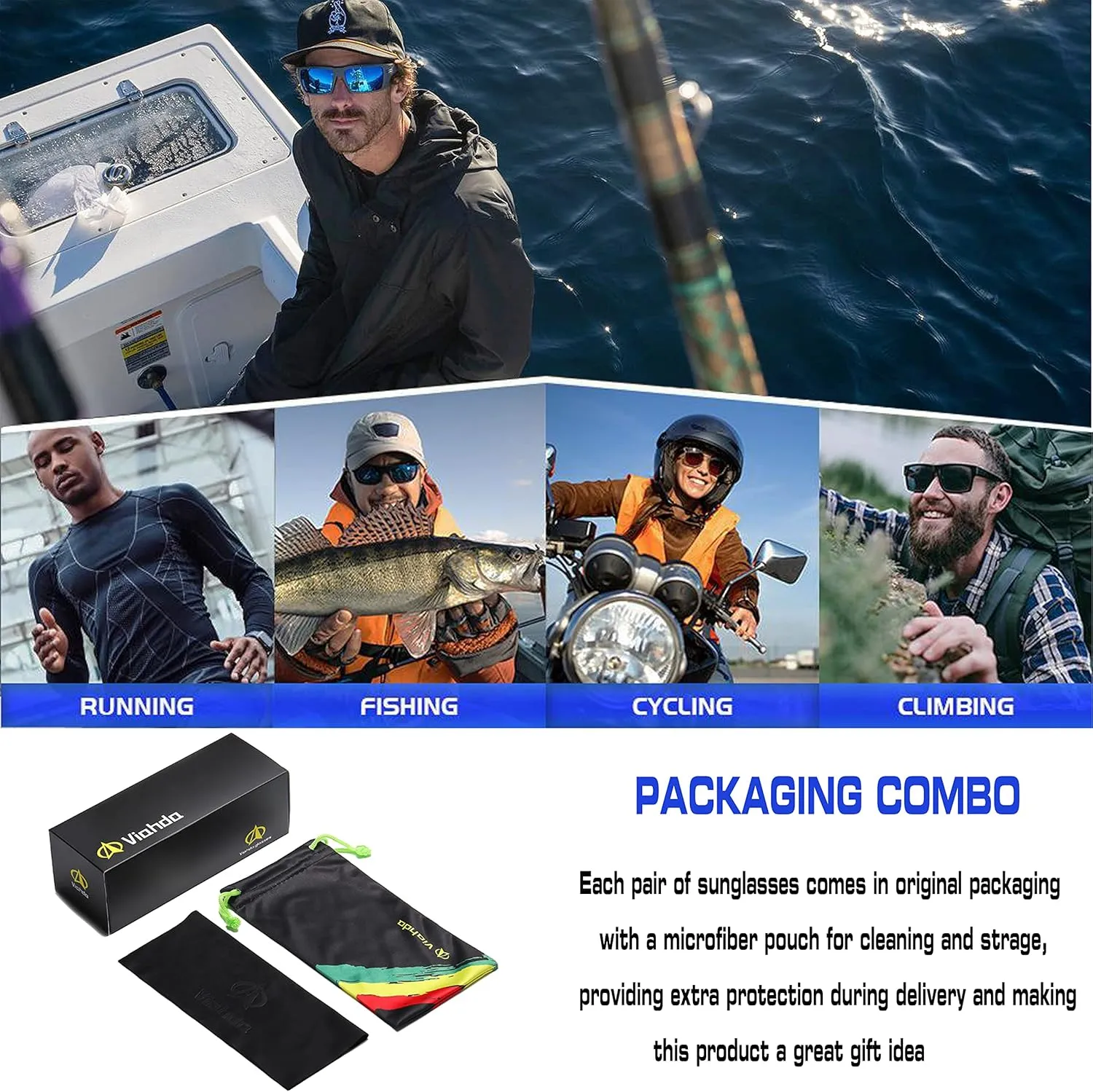 Sports Polarized Sunglasses For Men Cycling Driving Fishing Sun Glasses Women 100% UV Protection HD5089