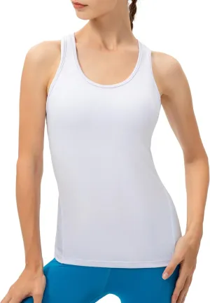 SPVISE Women's Compression Tank Top Athletic Racerback Sports Tank Tops Compression Sleeveless Dry Fit Wotkout Running Shirts