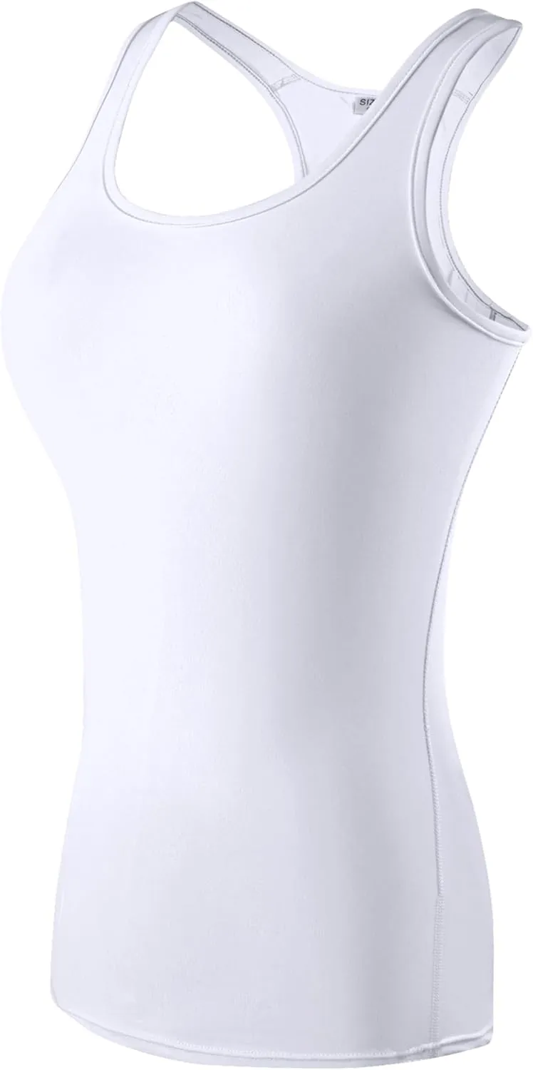SPVISE Women's Compression Tank Top Athletic Racerback Sports Tank Tops Compression Sleeveless Dry Fit Wotkout Running Shirts