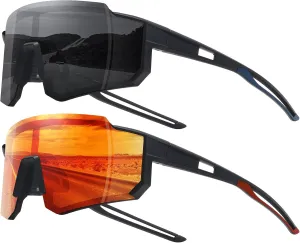 STORYCOAST Polarized Sports Sunglasses for Men Women,Driving Fishing Cycling Mountain Bike Sunglasses UV400 Protection