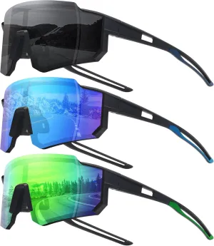 STORYCOAST Polarized Sports Sunglasses for Men Women,Driving Fishing Cycling Mountain Bike Sunglasses UV400 Protection