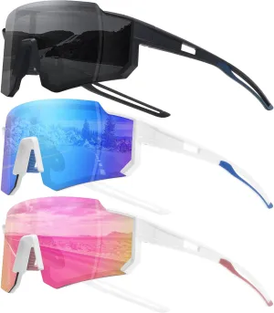 STORYCOAST Polarized Sports Sunglasses for Men Women,Driving Fishing Cycling Mountain Bike Sunglasses UV400 Protection