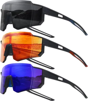 STORYCOAST Polarized Sports Sunglasses for Men Women,Driving Fishing Cycling Mountain Bike Sunglasses UV400 Protection