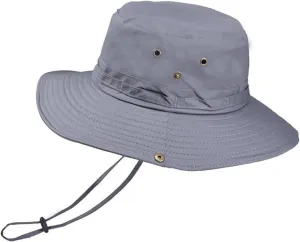 Sun Hat for Men/Women, Windproof Wide Brim Bucket Hat Summer Foldable Boonie Hat for Fishing Hiking Garden Beach