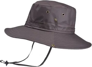 Sun Hat for Men/Women, Windproof Wide Brim Bucket Hat Summer Foldable Boonie Hat for Fishing Hiking Garden Beach
