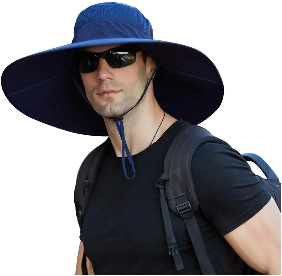 Sun Hats for Women Gardening Hat Wide Brim Ponytail Sun Protective Breathable Cotton Summer Hat