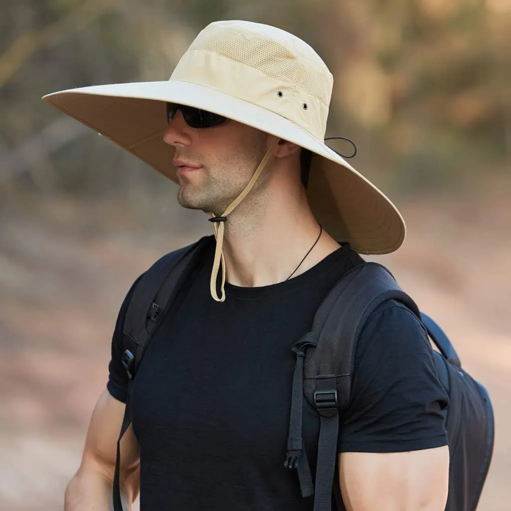 Sun Hats for Women Gardening Hat Wide Brim Ponytail Sun Protective Breathable Cotton Summer Hat