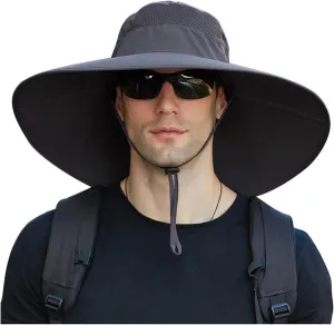 Sun Hats for Women Gardening Hat Wide Brim Ponytail Sun Protective Breathable Cotton Summer Hat
