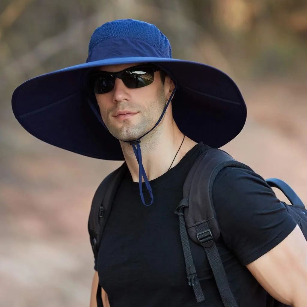 Sun Hats for Women Gardening Hat Wide Brim Ponytail Sun Protective Breathable Cotton Summer Hat