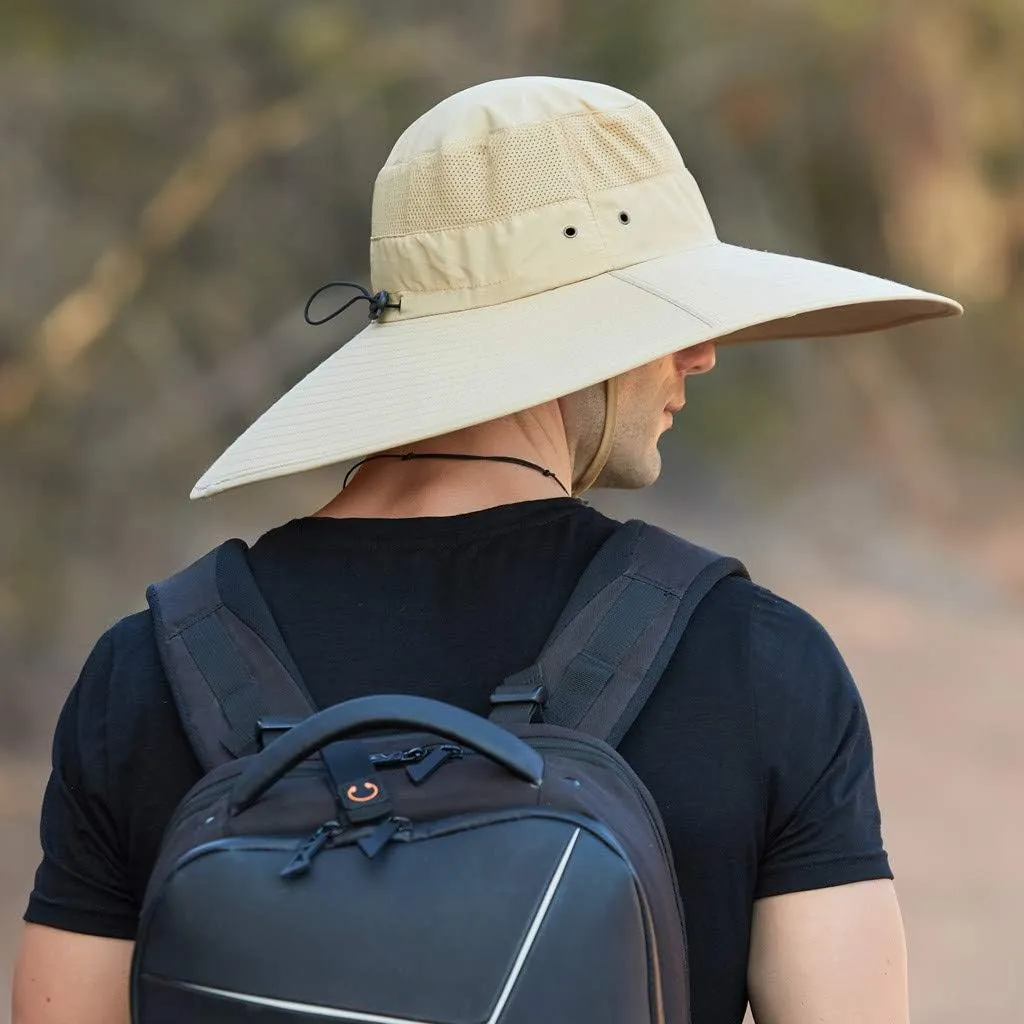 Sun Hats for Women Gardening Hat Wide Brim Ponytail Sun Protective Breathable Cotton Summer Hat