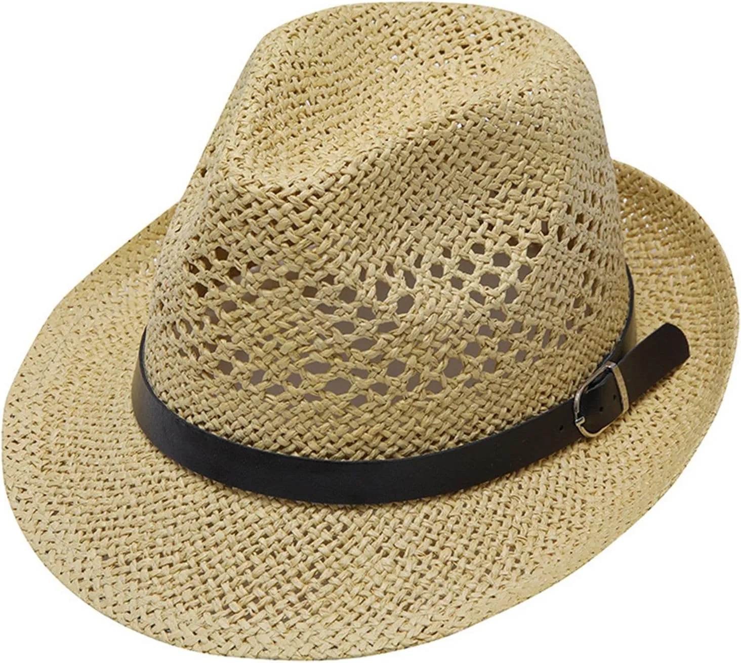 Sun Hats for Women Summer Wide Brim Panama Hat Fedora Summer Beach Sun Hat Straw Fedora Hat for Women