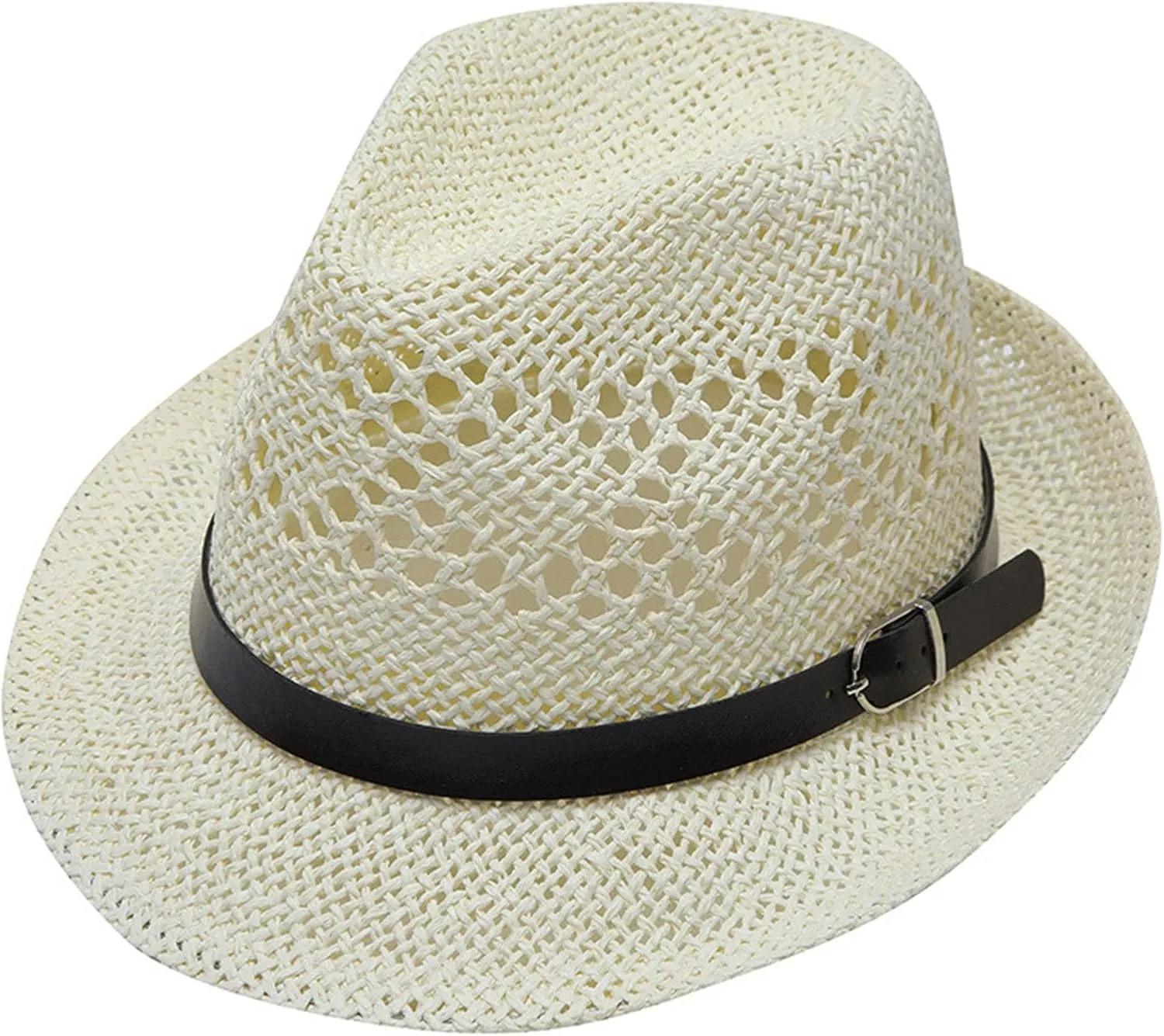 Sun Hats for Women Summer Wide Brim Panama Hat Fedora Summer Beach Sun Hat Straw Fedora Hat for Women