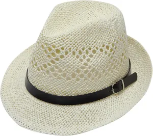 Sun Hats for Women Summer Wide Brim Panama Hat Fedora Summer Beach Sun Hat Straw Fedora Hat for Women