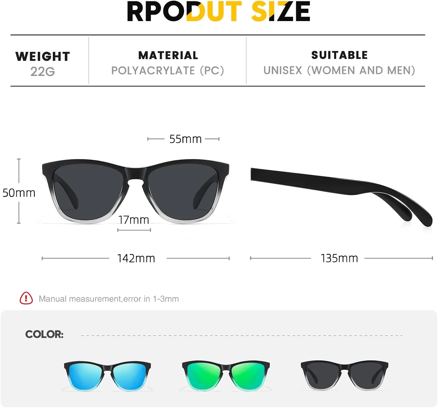 Sunglasses Womens Polarized Sunglasses for Mens Womens Retro Mirror Lens for Driving Fishing UV400 Protection