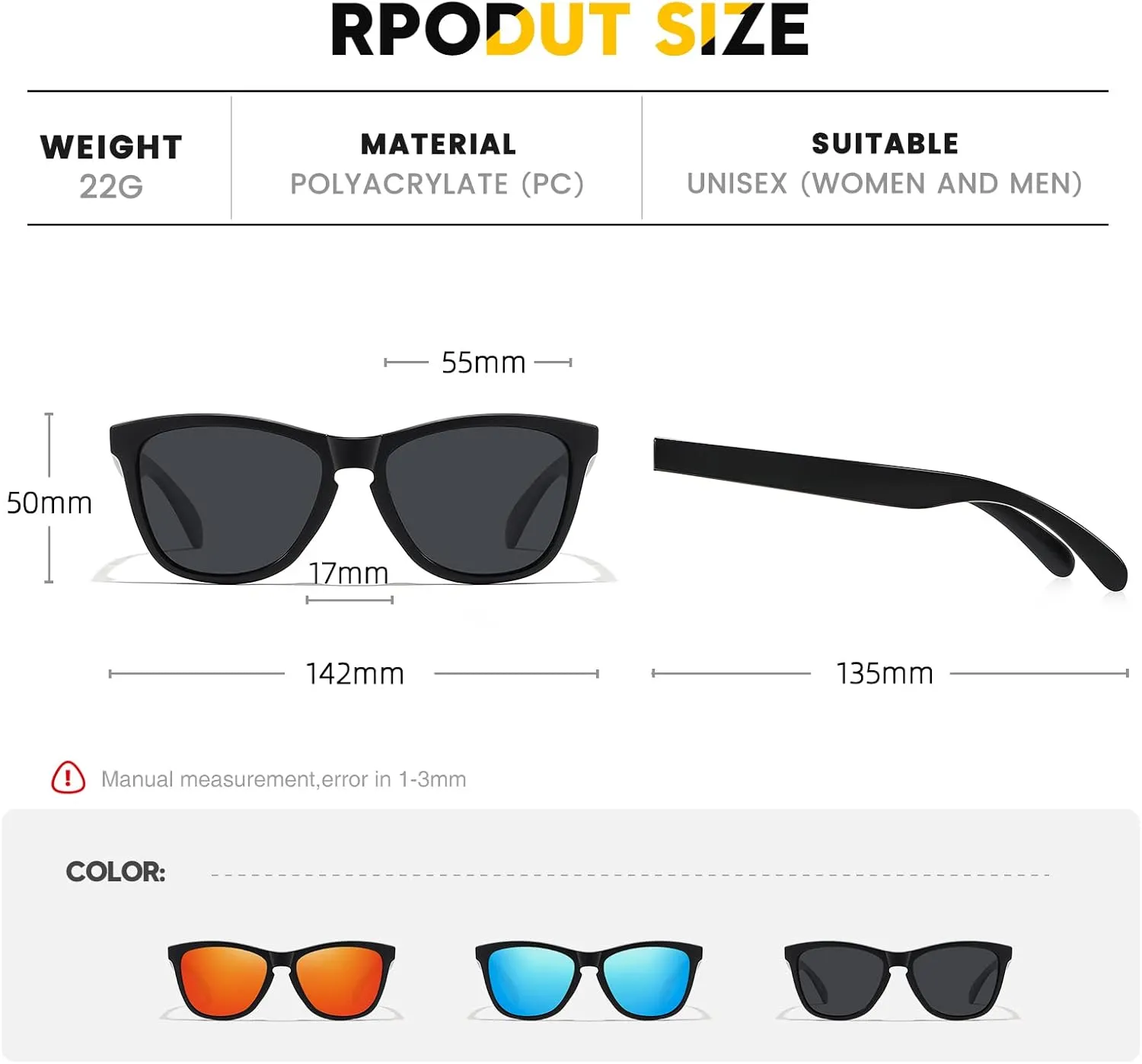 Sunglasses Womens Polarized Sunglasses for Mens Womens Retro Mirror Lens for Driving Fishing UV400 Protection