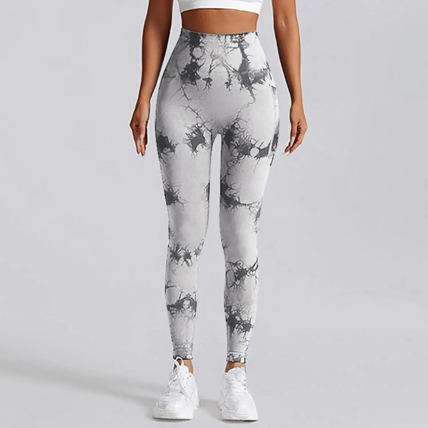 Tie Dye Hidden Leggings Butt Scrunch for Women Butt Lifting Yoga Pants High Waist Compression Workout Tight