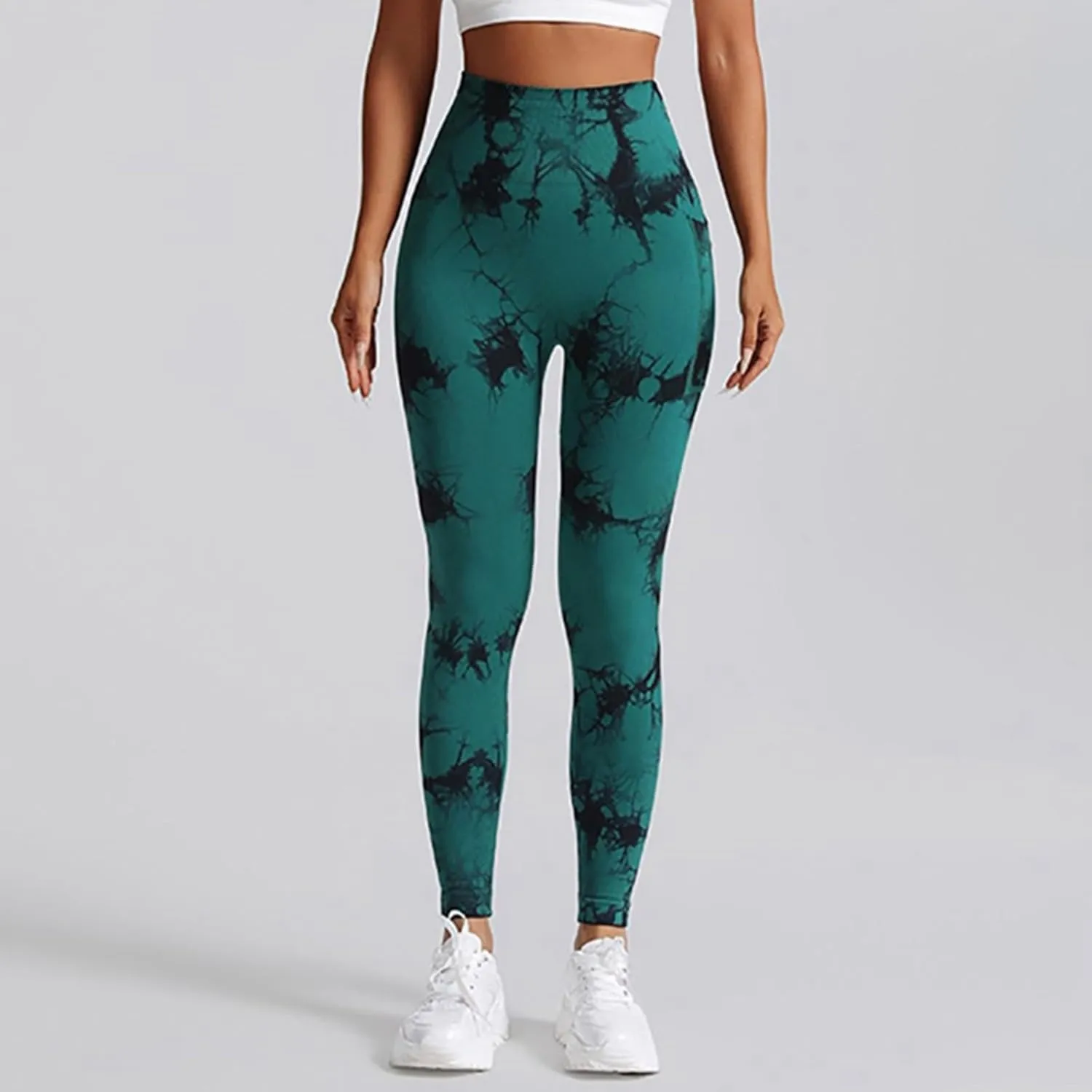 Tie Dye Hidden Leggings Butt Scrunch for Women Butt Lifting Yoga Pants High Waist Compression Workout Tight