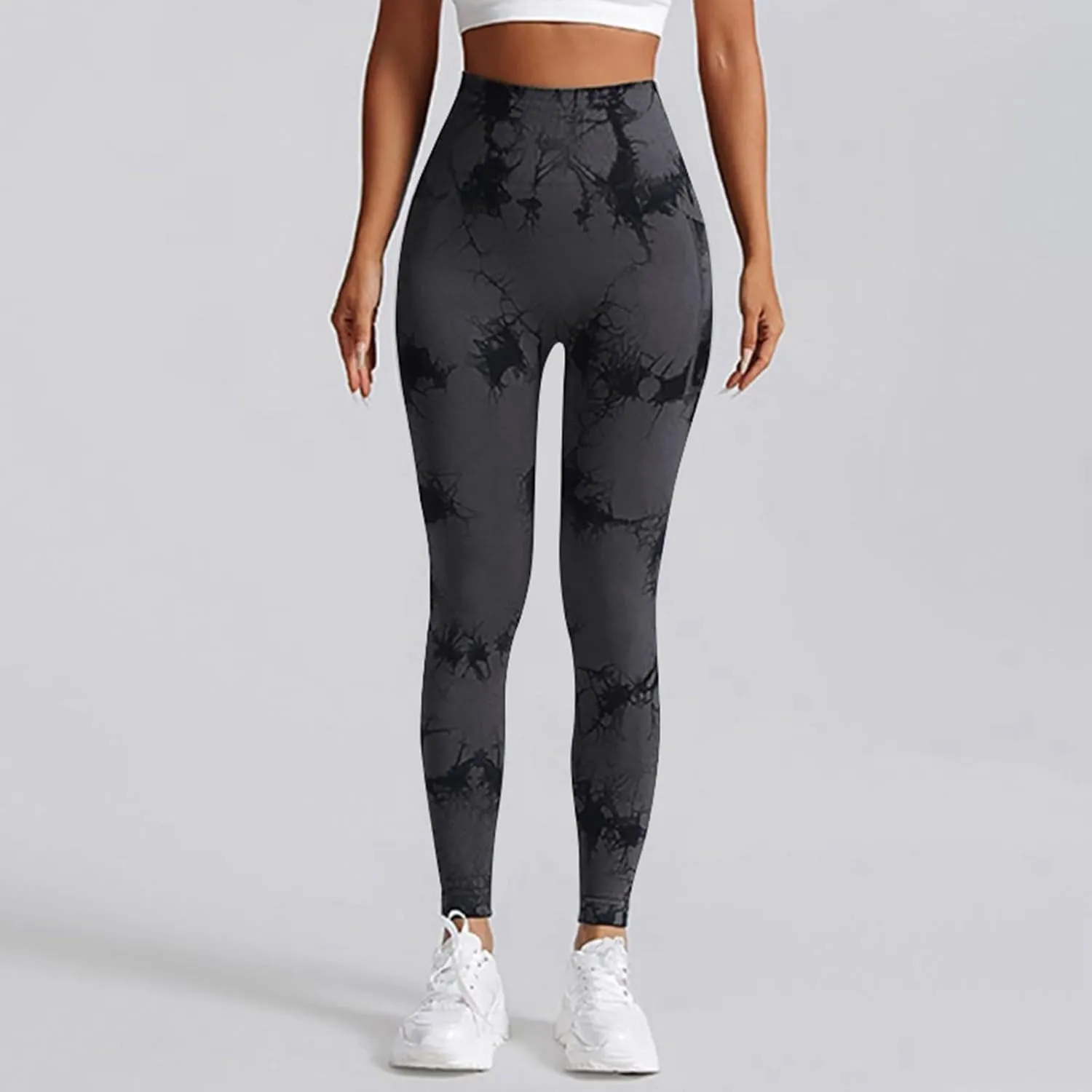 Tie Dye Hidden Leggings Butt Scrunch for Women Butt Lifting Yoga Pants High Waist Compression Workout Tight