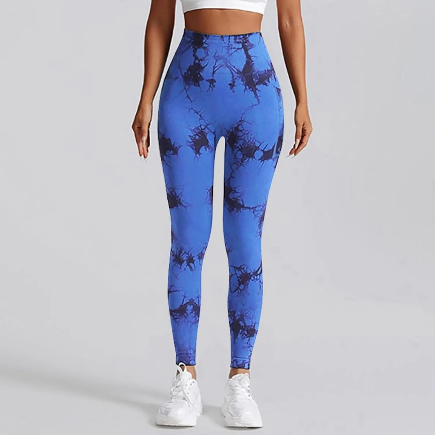 Tie Dye Hidden Leggings Butt Scrunch for Women Butt Lifting Yoga Pants High Waist Compression Workout Tight