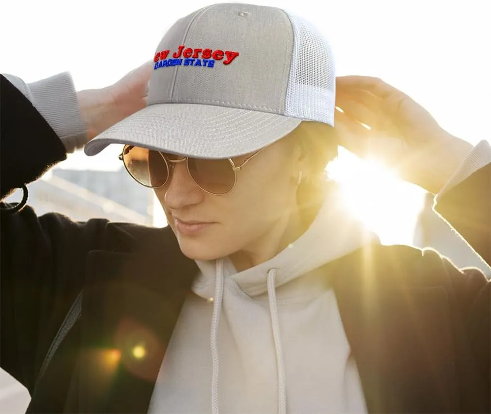 Trucker Hat Baseball Cap New Jersey Garden State Style B Cotton Dad Hats for Men & Women