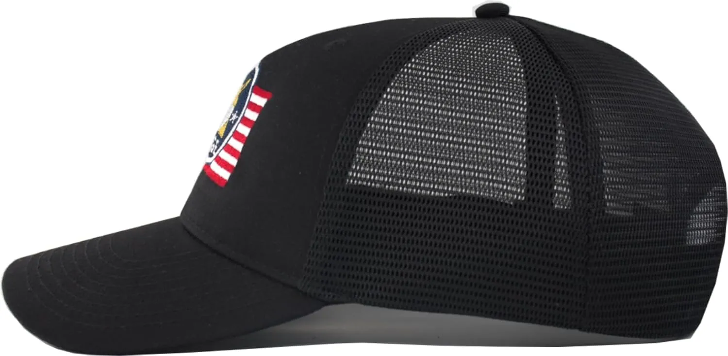 TSSGBL American Flag Trucker Hat [ M, L, XL,XXL] Men Women Snapback Breathable Mesh-Back USA Patriotic Baseball Cap