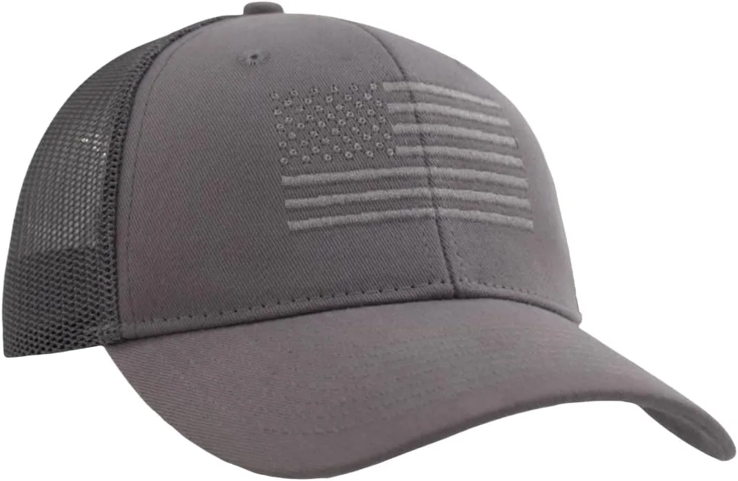 TSSGBL American Flag Trucker Hat [ M, L, XL,XXL] Men Women Snapback Breathable Mesh-Back USA Patriotic Baseball Cap