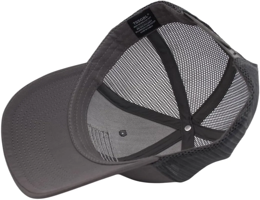 TSSGBL American Flag Trucker Hat [ M, L, XL,XXL] Men Women Snapback Breathable Mesh-Back USA Patriotic Baseball Cap