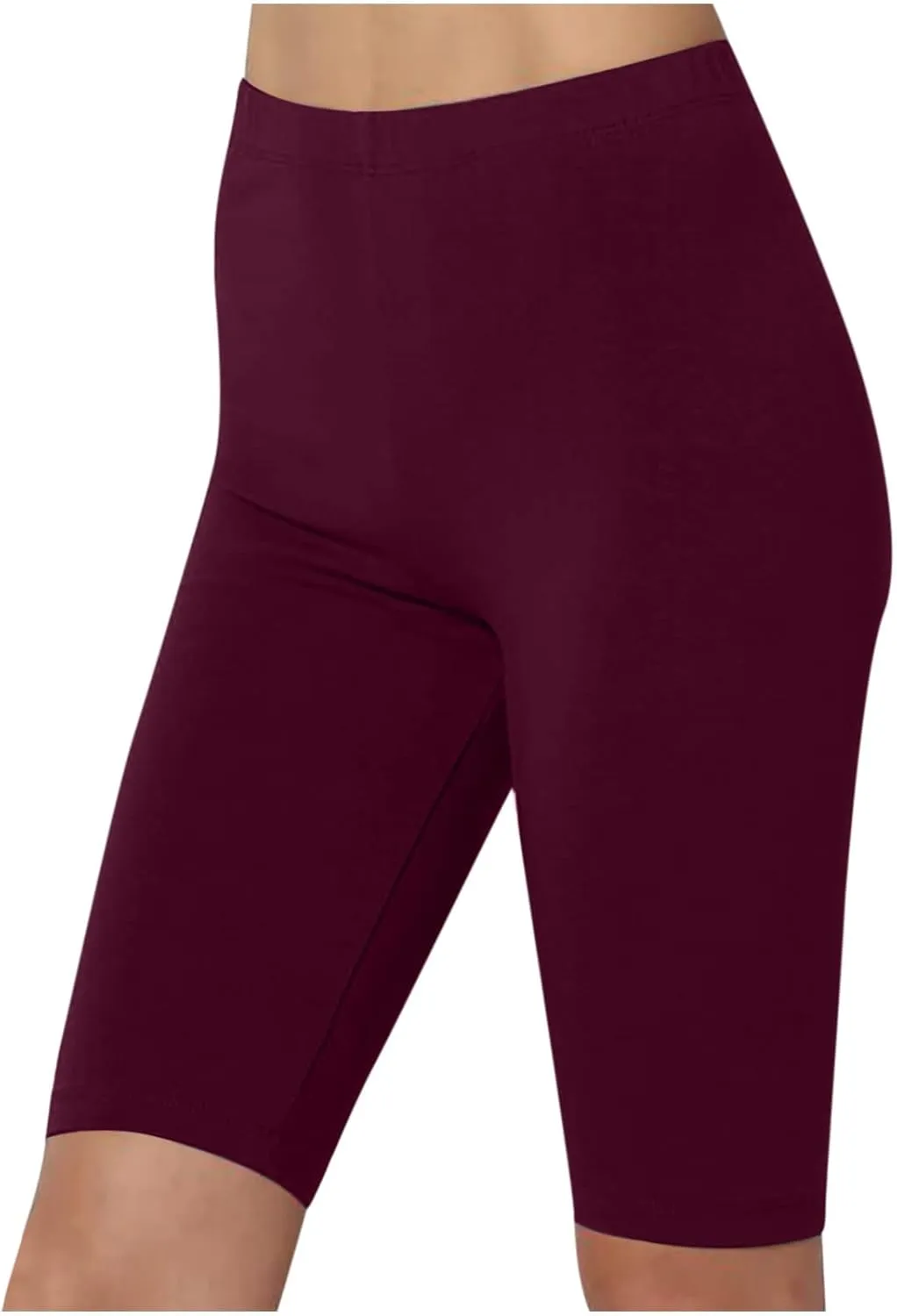 tuduoms High Waist Workout Leggings for Women Stretch Capri Yoga Leggings Compression Shorts Tummy Control Activewear Clothes