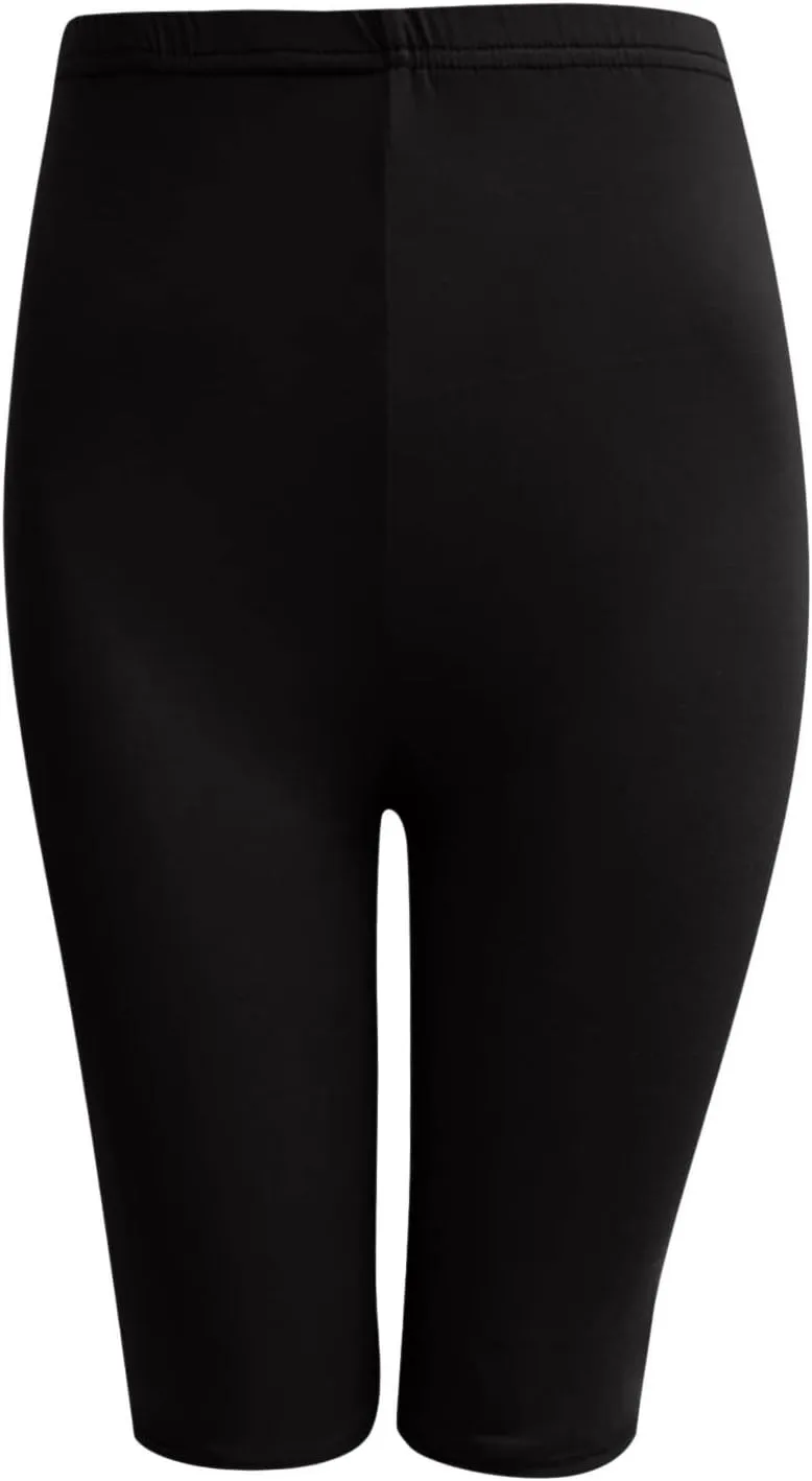tuduoms High Waist Workout Leggings for Women Stretch Capri Yoga Leggings Compression Shorts Tummy Control Activewear Clothes