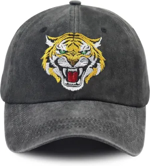 Unisex Animal Hat for Men Women, Adjustable Cotton Embroidered Wild Animals Baseball Cap
