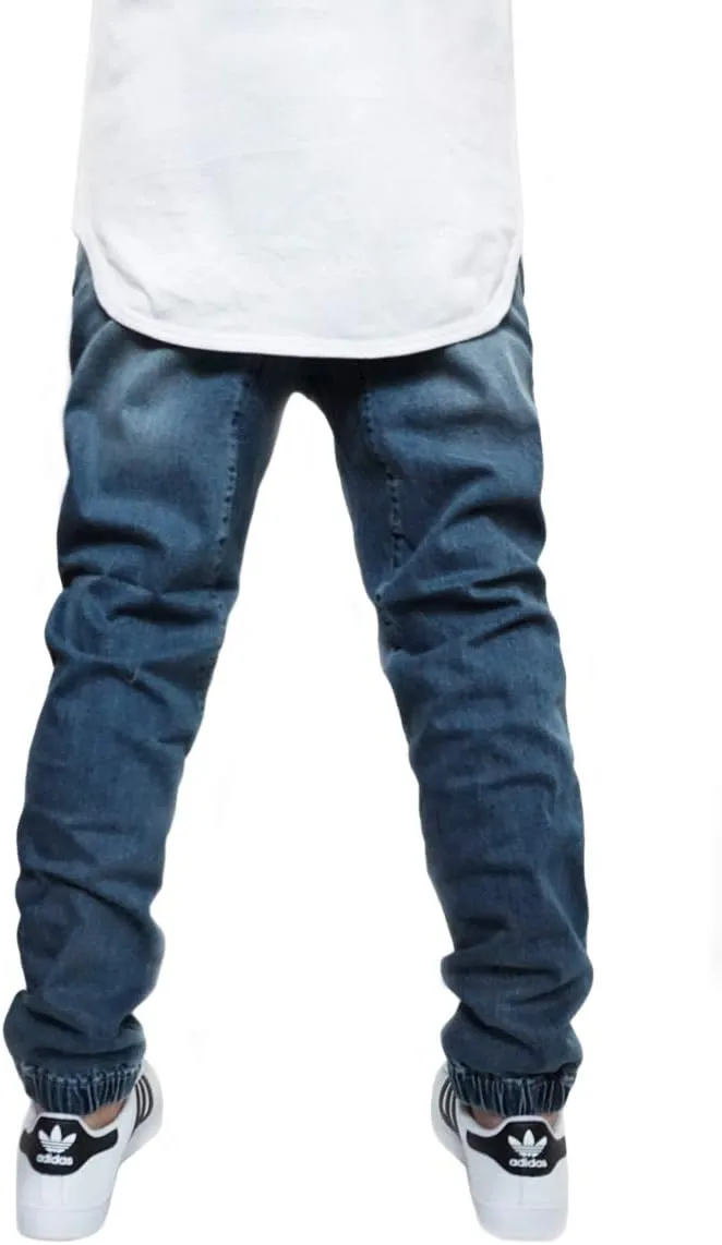 URBANJ Men's Casual Drop Crotch Denim Jogger Pants S-5XL