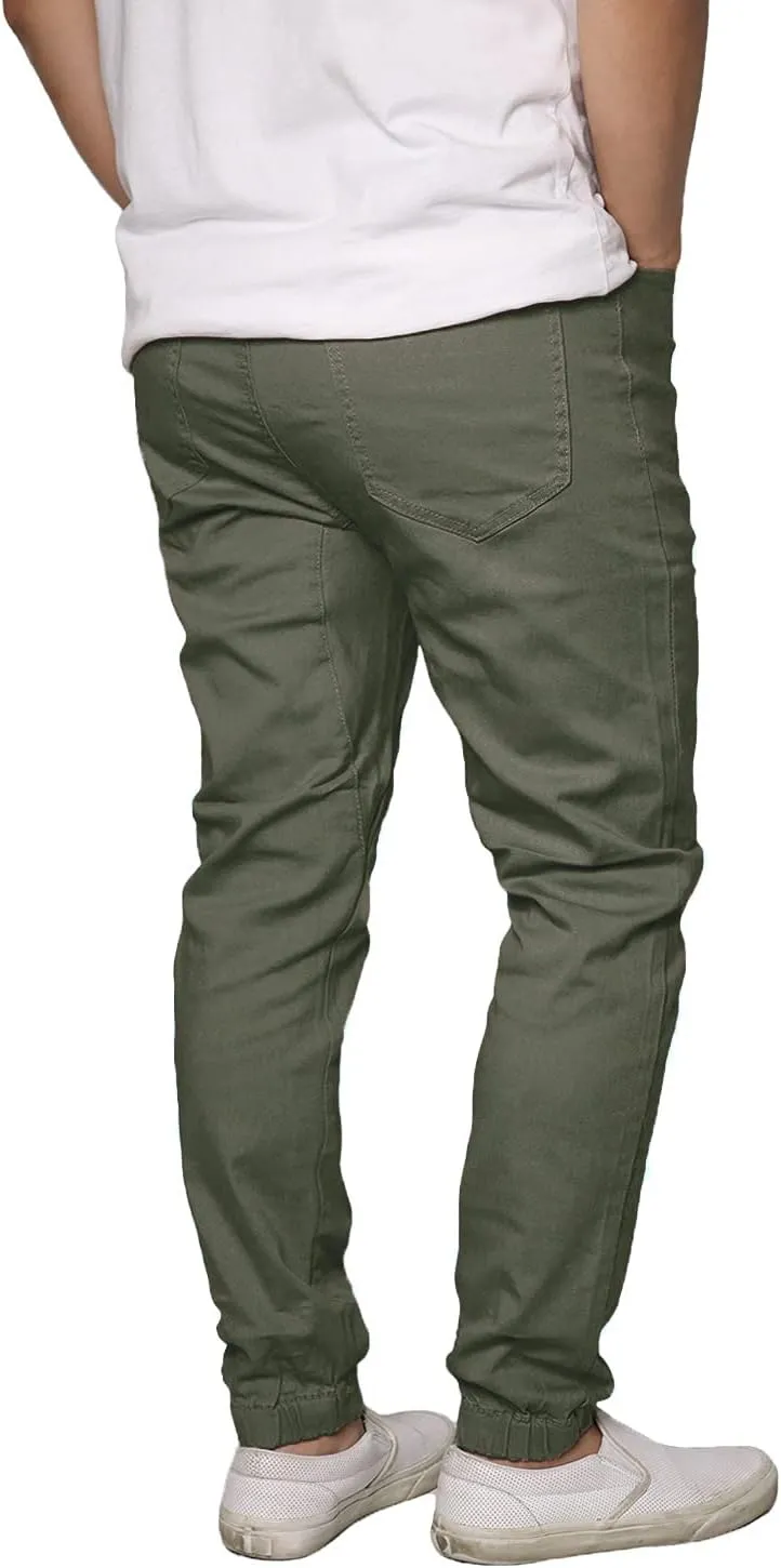 URBANJ Men's Casual Drop Crotch Denim Jogger Pants S-5XL