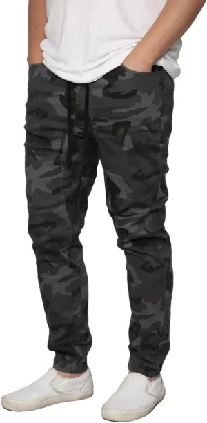 URBANJ Men's Casual Drop Crotch Denim Jogger Pants S-5XL