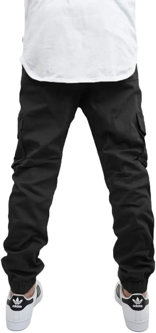 URBANJ Men's Stretch Twill Drop Crotch Jogger Pants S-5XL
