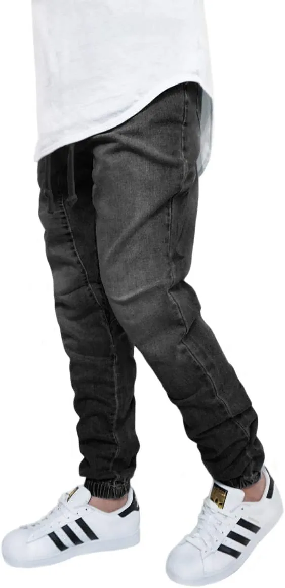 URBANJ Men's Stretch Twill Drop Crotch Jogger Pants S-5XL