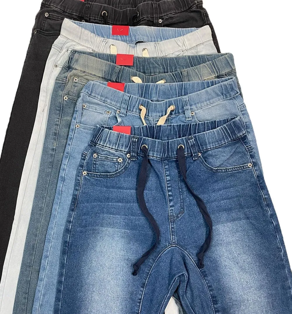 URBANJ Men's Stretch Twill Drop Crotch Jogger Pants S-5XL