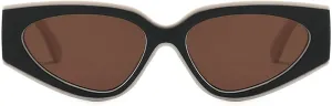 Vintage Small Oval Cat Eye Sunglasses Women Fashion Black White Sexy Sun Glasses Ladies Trendy Elegant Shades UV400